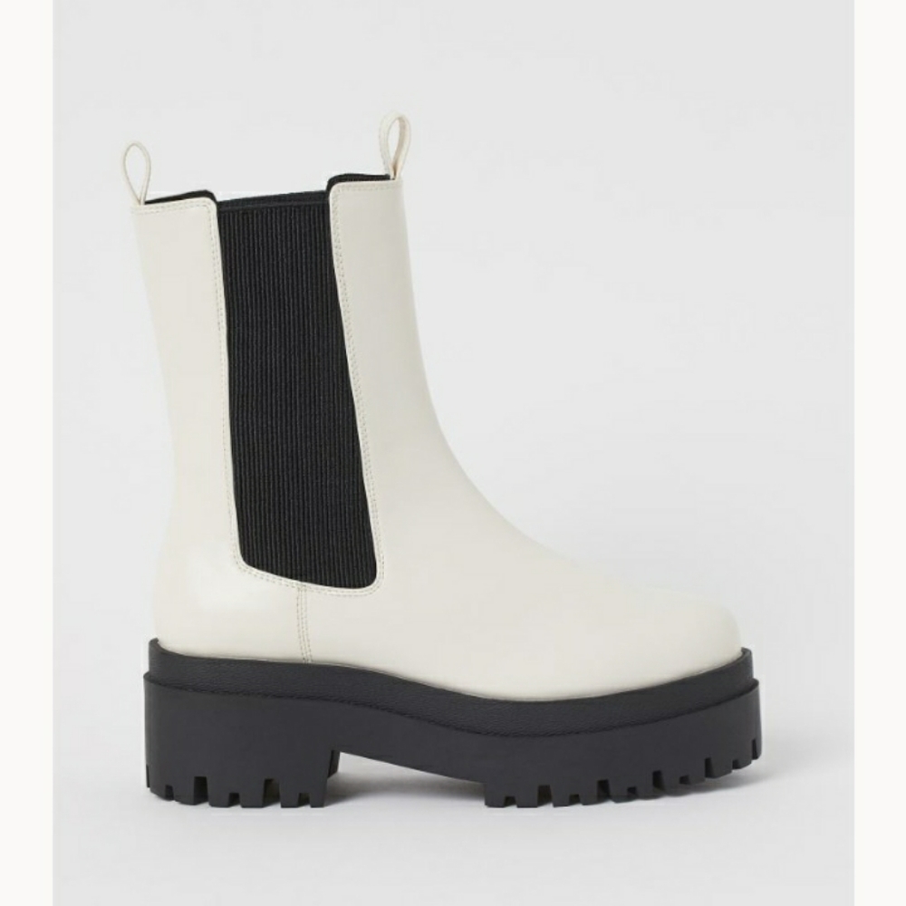 Lug sole Chelsea platform boots H&M